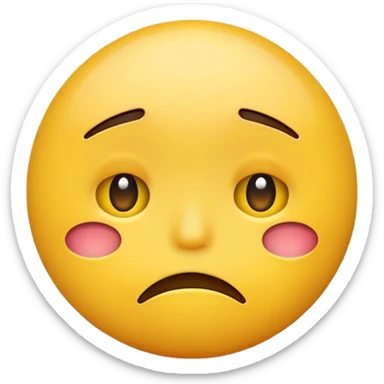 Sad emoji with quivering lip sticker