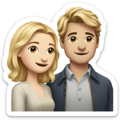 Victoria pedretti and blonde Henry caville in love sticker