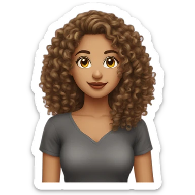 19 year old maghrebian curly haired girl sticker