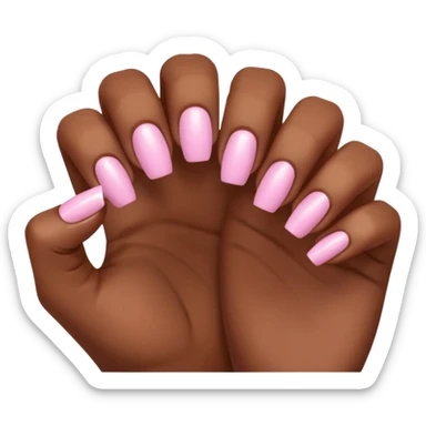 Light pink nails on brown skin  sticker