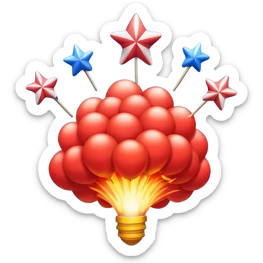 4th of July inspired sky sticker