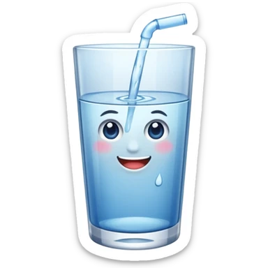glass of water sticker