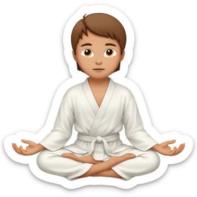 person meditating cross-legged sticker