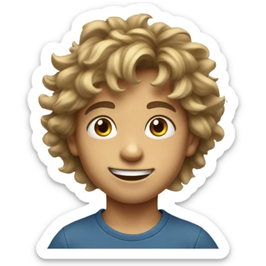 realistic portrait of a boy sticker