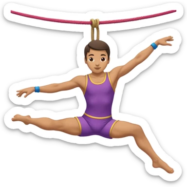 Acrobat – Slim performer mid-flip or balancing on rope sticker