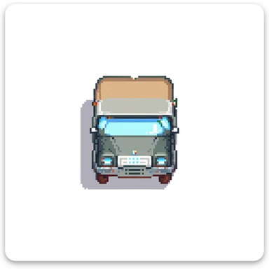 shipping truck with logo sticker