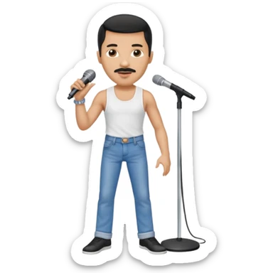 Freddy mercury famous stand full body sticker