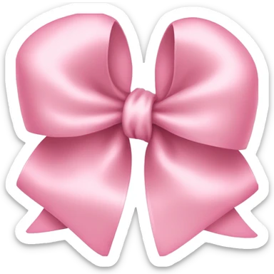 light pink ribbon bow sticker