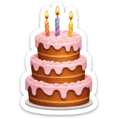 Happy birthday cake sticker