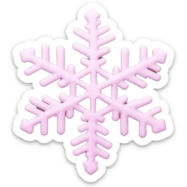 light pink snowflake sticker