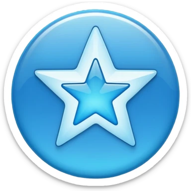 "Create a flat,  emoji featuring a badge or star-like shape with soft, rounded edges. The badge should be split vertically into two gradient shades of blue, bdeeper blue. In the center, place a bold, black checkmark symbol.and clearly recognizable as a verification or approved status icon." sticker