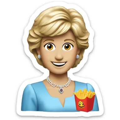 Princess Diana with happy meal sticker