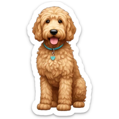 Goldendoodle Dog Full Body sticker