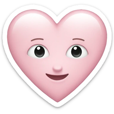 light pink heart emoji sticker