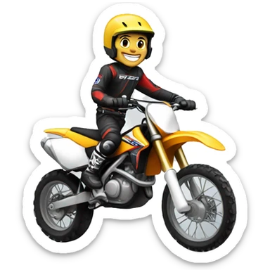 Guy on a motocross sticker