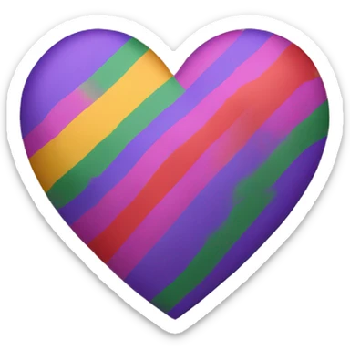 Lesbian pride flag heart  sticker