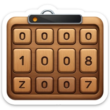 long rectangle wooden keypad sticker