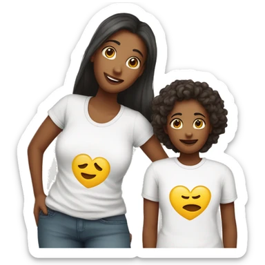 mulher loira com uma camiseta branca fazendo coração com as mãos sticker