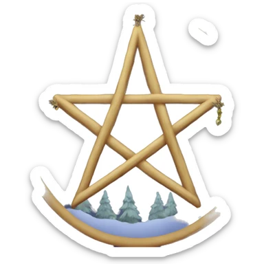 Yule pentacle  sticker