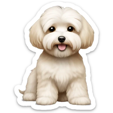 champagne Brown bichon havanese sticker