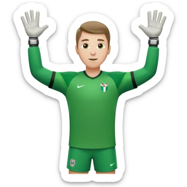 soccer goalkeeper standing arms out wide sticker