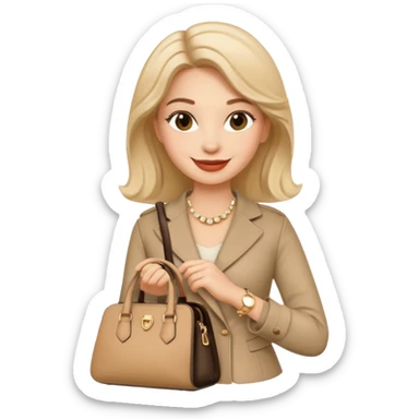 italian fashion with bag sticker