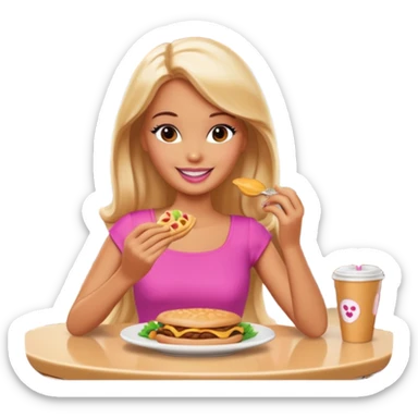 Barbi food caf sticker