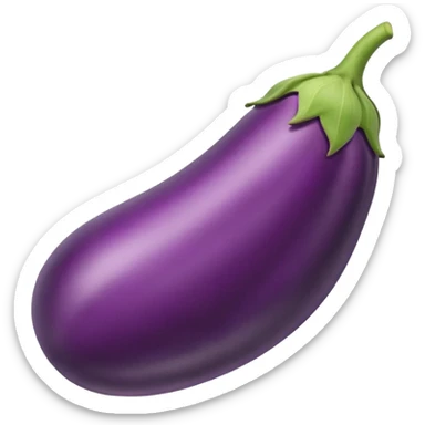 bent eggplant sticker