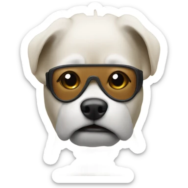 Dog with ski mask  sticker
