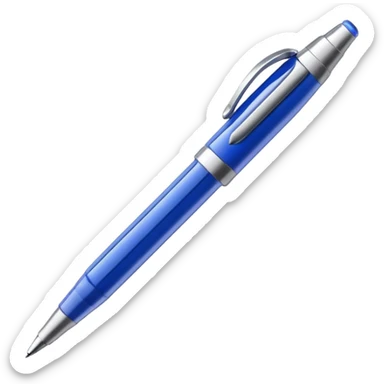 ballpoint pen angled with thin tip sticker