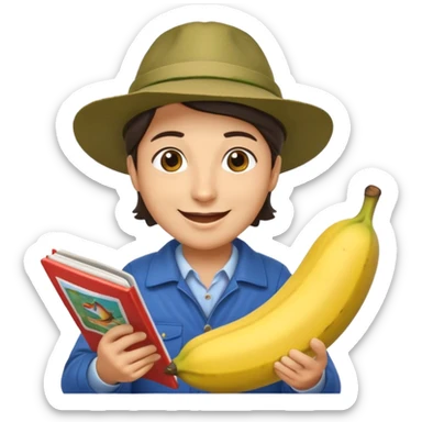 Make accountant loves fishing bananas movies and comics and is Italian sticker