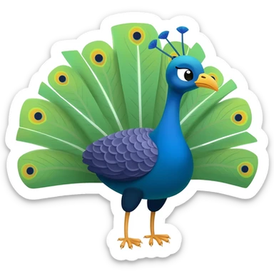 Peacock sticker