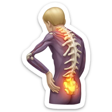 backpain anatomy sticker