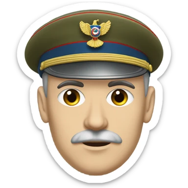 A Russian imperial military officer (ww1) (caucassian/russian) sticker