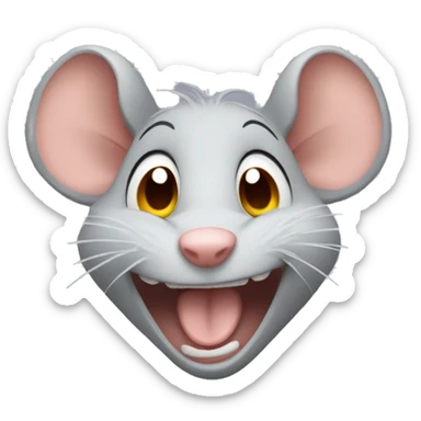 Rat laughing so hard it's crying sticker