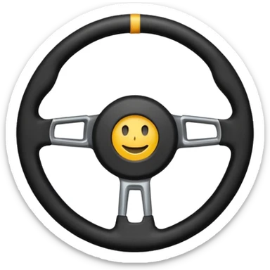 steering wheel no smile  sticker