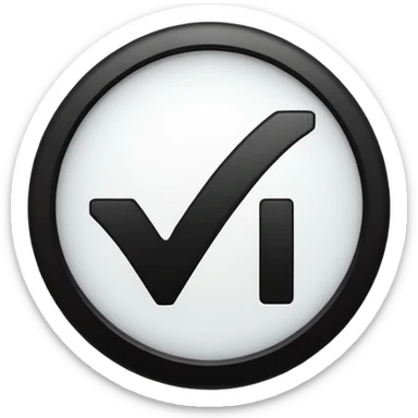 White circle with a black check mark on ir sticker