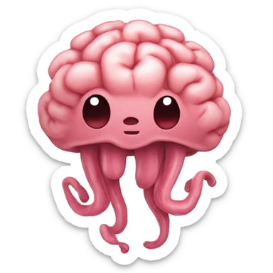 une puce avec un cerveau dedans sticker