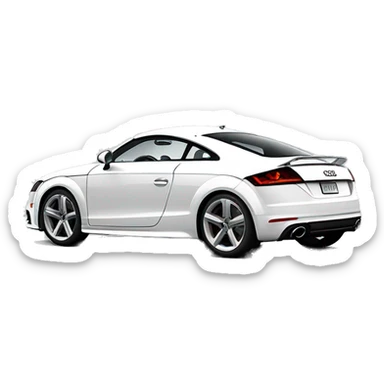 White Audi tts sticker