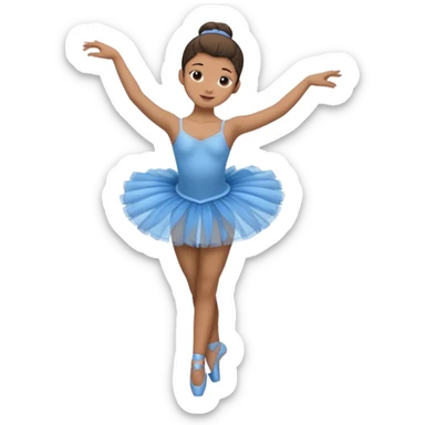 full body balet with blue tutu sticker