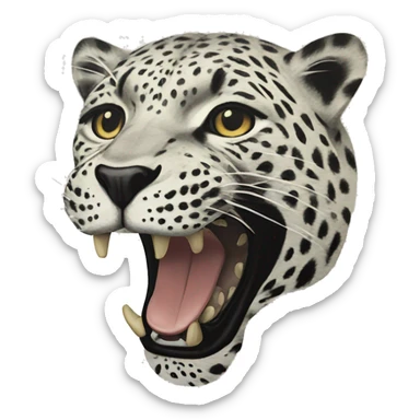 Make a leopard as it is drawn on a paper sticker