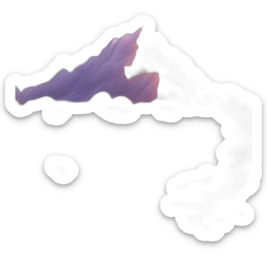 Cloudy mountain sunset sticker