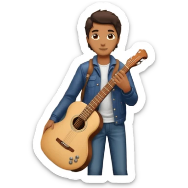 Rider with guitarcase,Metro Riders, inside metro train, no transparent, with background,full image , negative transparent, positive background. sticker