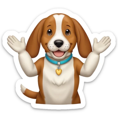 bassethound clapping sticker