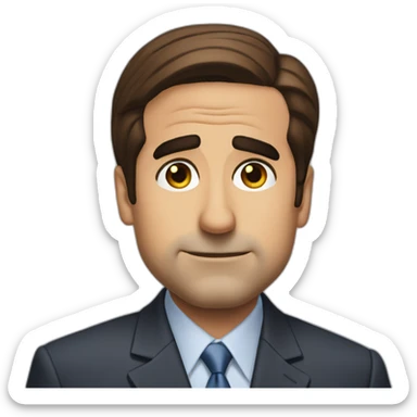 michael scott doing a wink sticker
