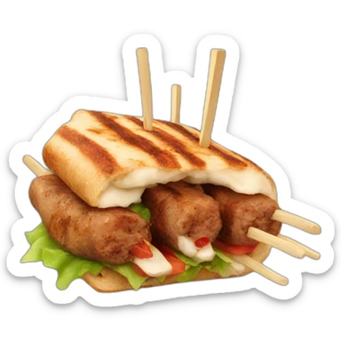 A delicious kebab sticker