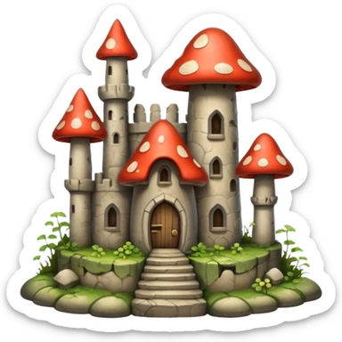 gloomy mushroom castle sticker
