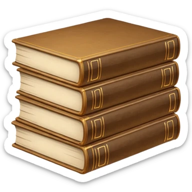neutral stack of books sticker