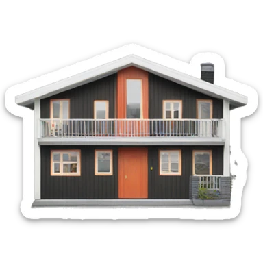 Modern Norwegian house sticker