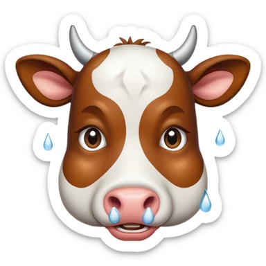 cow crying 500x500 sticker